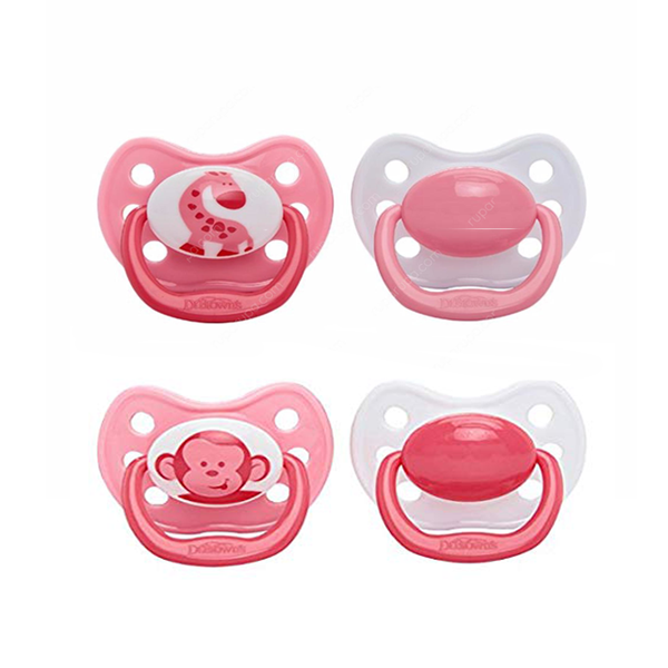 Dr.Brown 971 Pacifier with Handle 6-12m - Pink