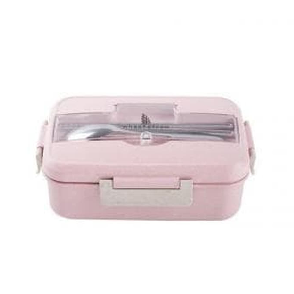 Lunch Box Wheat Straw Material 0654 - Pink