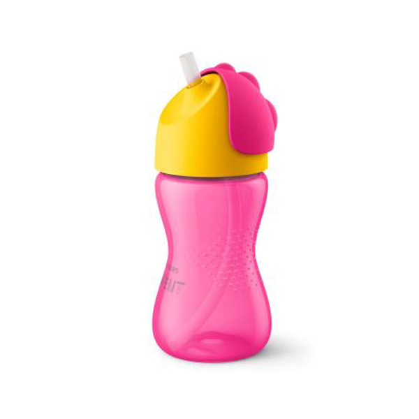 Avent Straw Cup 10oz - Pink Yellow