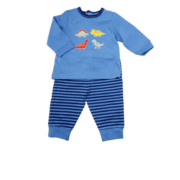 Little Me Dino Pajamas Blue