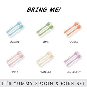 Simba Spoon & Fork Set - Coral