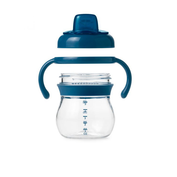 OXO Tot Grow Soft Spout Sippy Cup W/Removable Handles 6oz - Navy