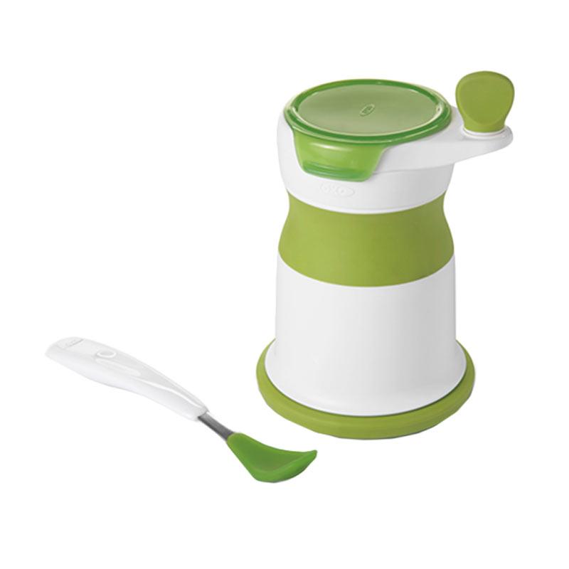 OXO Tot Baby Food Mill with Silicone Feeding Spoon Set