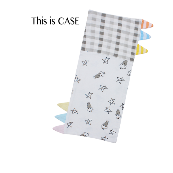 Baa Baa Sheepz Small Buddy Case - Star White + Checkers Grey