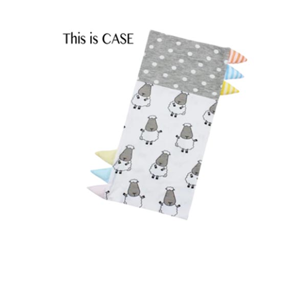 Baa Baa Sheepz Jumbo Buddy Case - White + Polka Grey