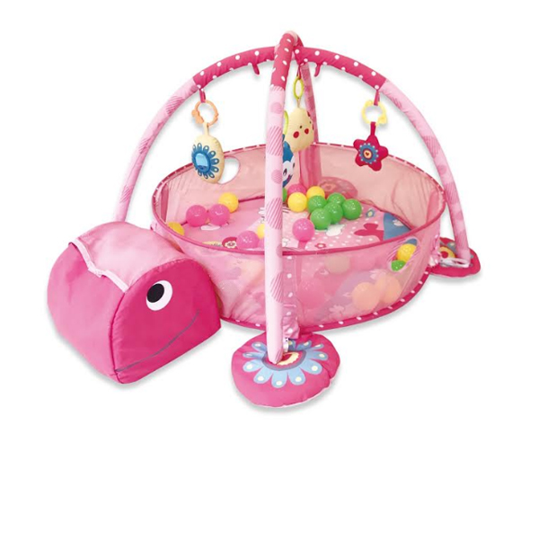 Bebe Smart Triple Fun Ball Pit - Pink Turtle