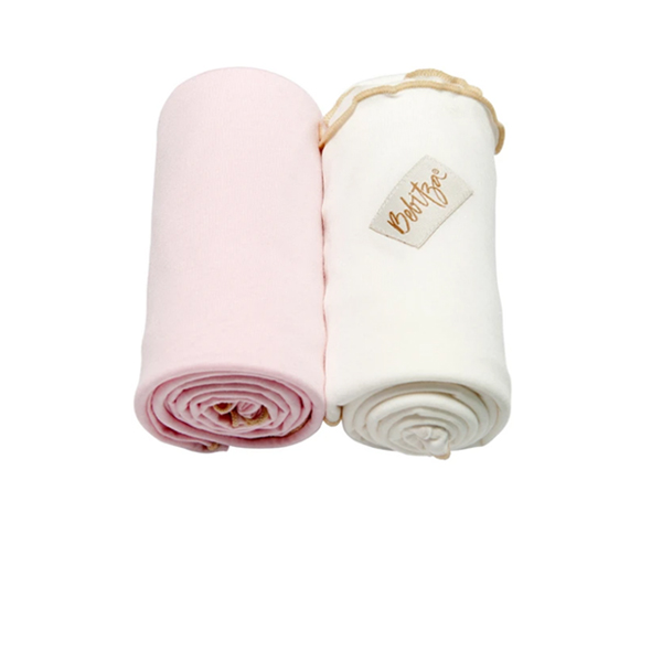 Bebitza Bamboo Baby Wrap (2pack) - Cream/Pink