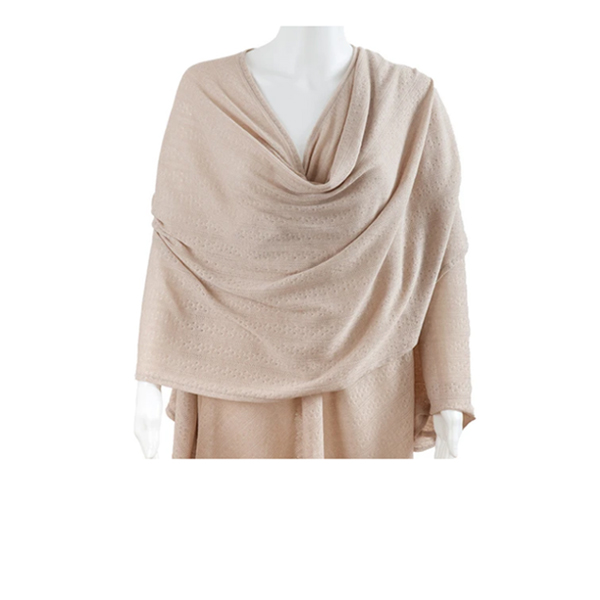 Bebitza Textured Knit Nusring Cover - Taupe