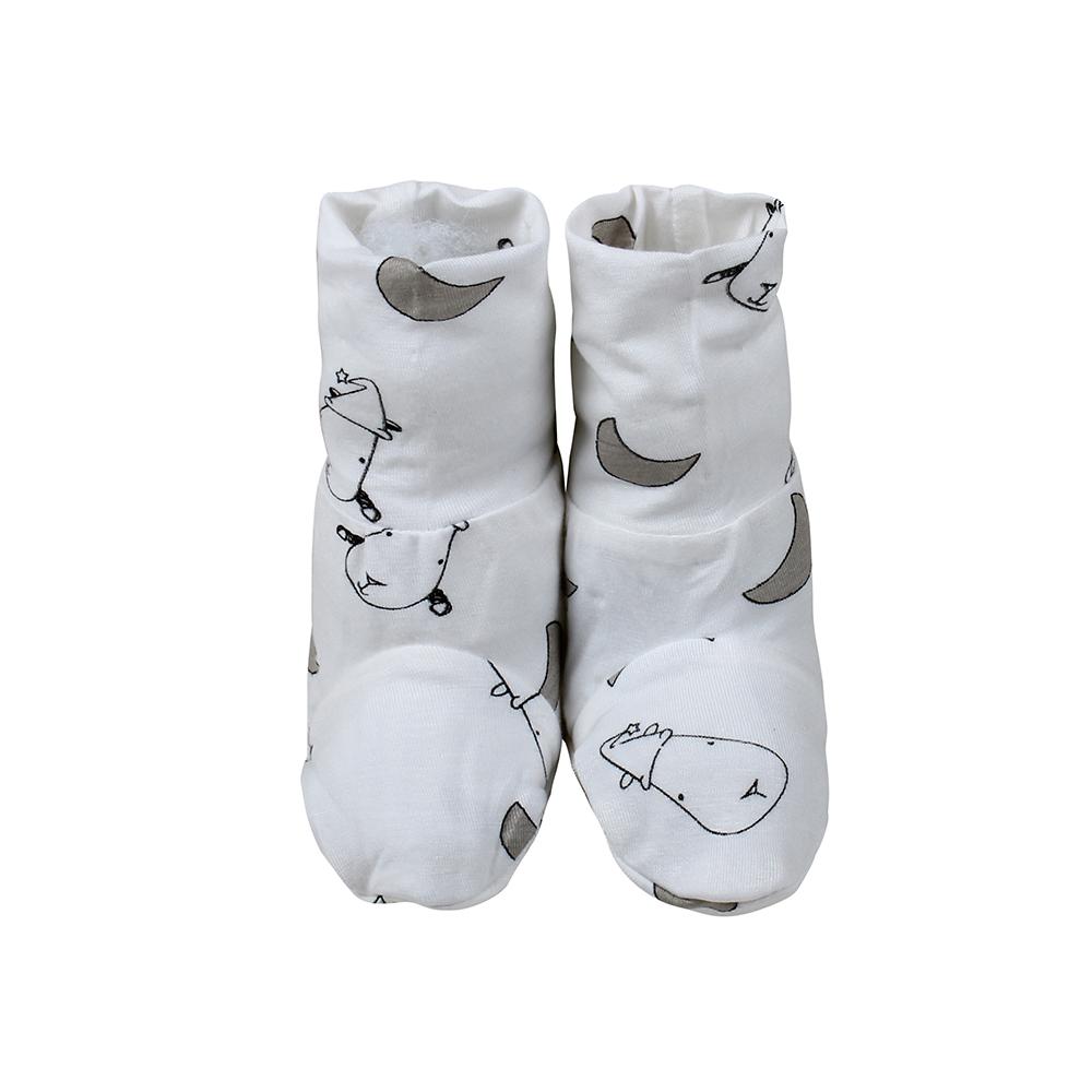 Baa Baa Sheepz Booties - Sheep & Moon White