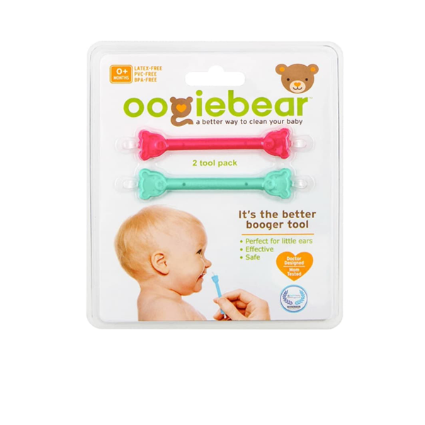 Oogiebear Clean Your Baby's Nose And Ears - Pink / Seafoam 2Pk