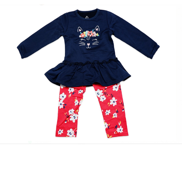 Catell Love Cat Set in Navy