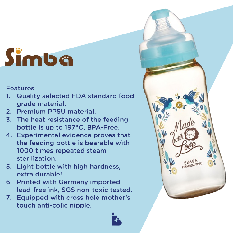 Simba Dorothy PPSU Std Feeding Bottle 150ml - Unicorn Pink