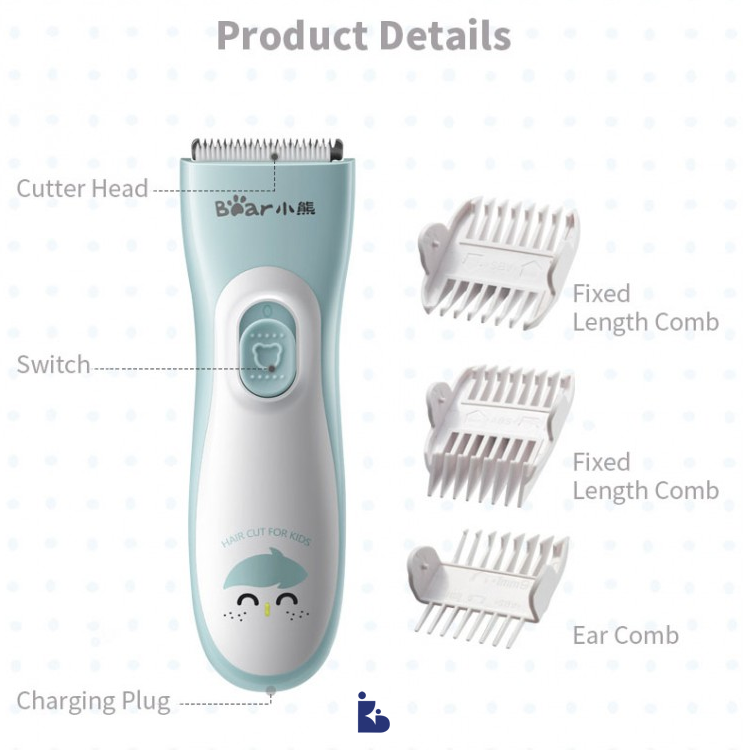 Bear Baby Hair Clipper - Baby Blue