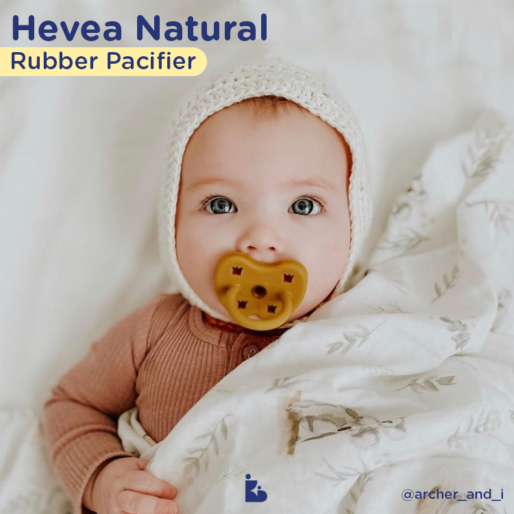 Hevea Natural Rubber Star & Moon Pacifier 3-36m