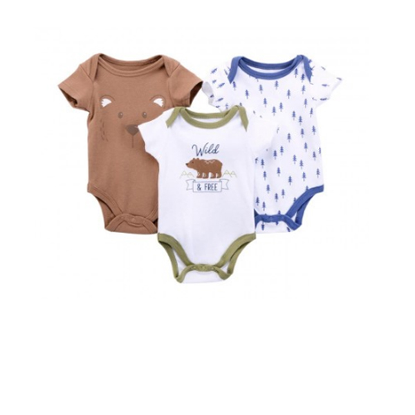 Hudson Baby 3 Bodysuit 3-6m - Wild & Free