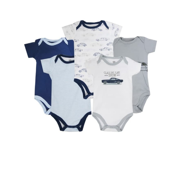 Hudson Baby Hanging Bodysuit 5pk 6-9m