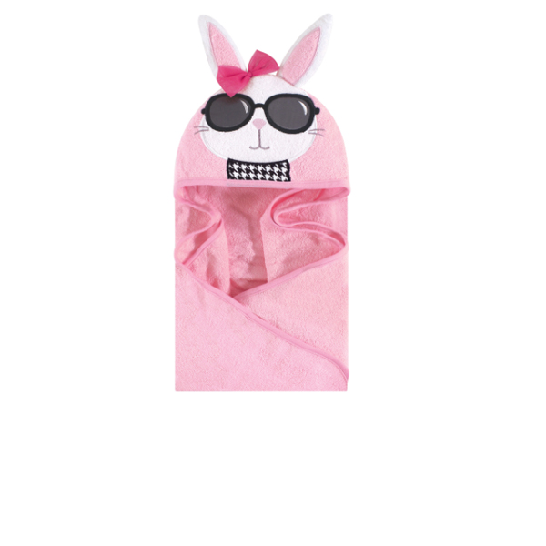 Hudson Baby Hooded Towel - Chic Bunny