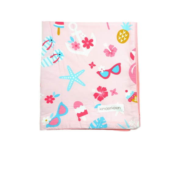 KinderKeen Waterproof Mat Travel Size - Hello Summer Pink