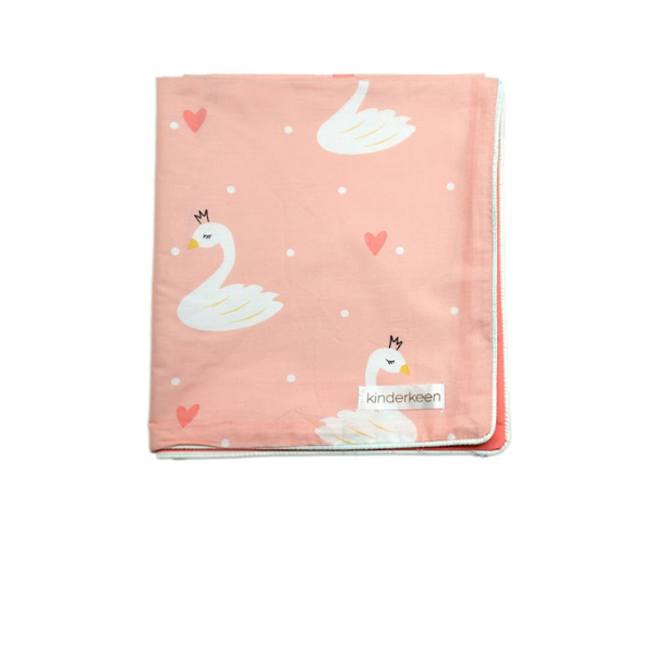 KinderKeen Waterproof Mat Travel Size - Princess Swan Pink