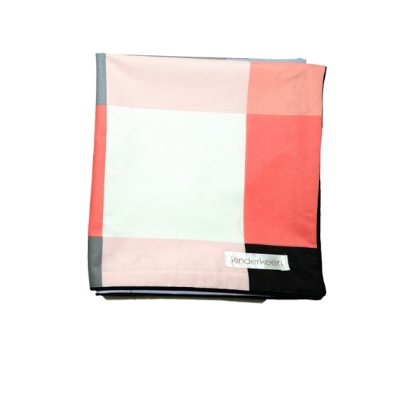 KinderKeen Waterproof Mat Travel Size - Square Pink & Red