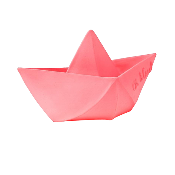 Oli & Carol Natural Baby Toys Origami Boat - Pink