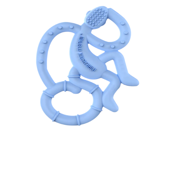 Matchstick Monkey Mini Teether - Light Blue