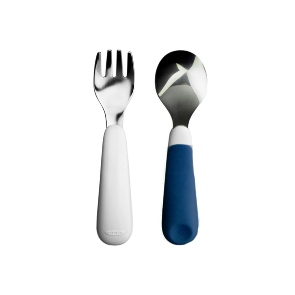 OXO Tot Fork & Spoon Set Navy