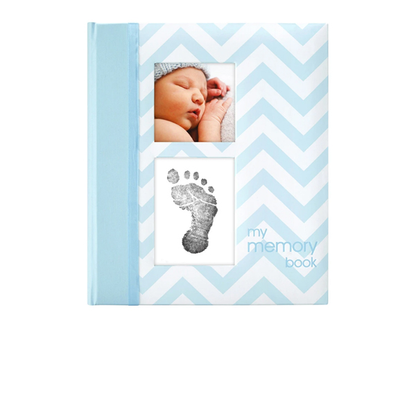 Pearhead Baby Book Chevron - Blue