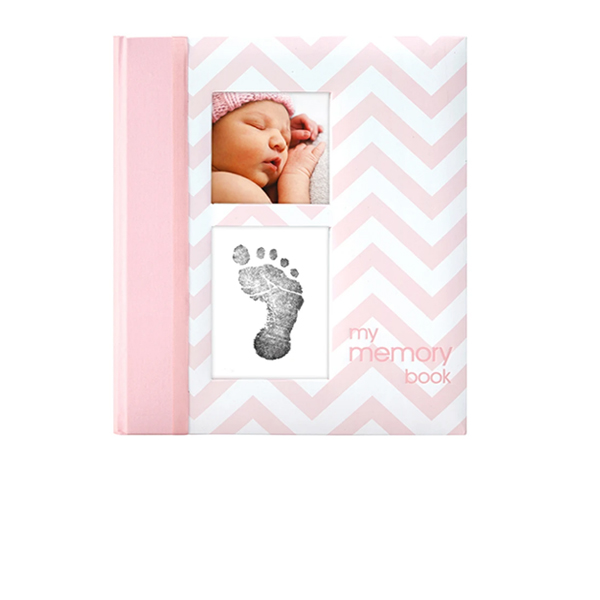 Pearhead Baby Book Chevron - Pink