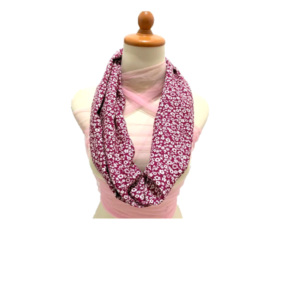 Pink Petals Infinity Nursing Scarf - Magenta Florence