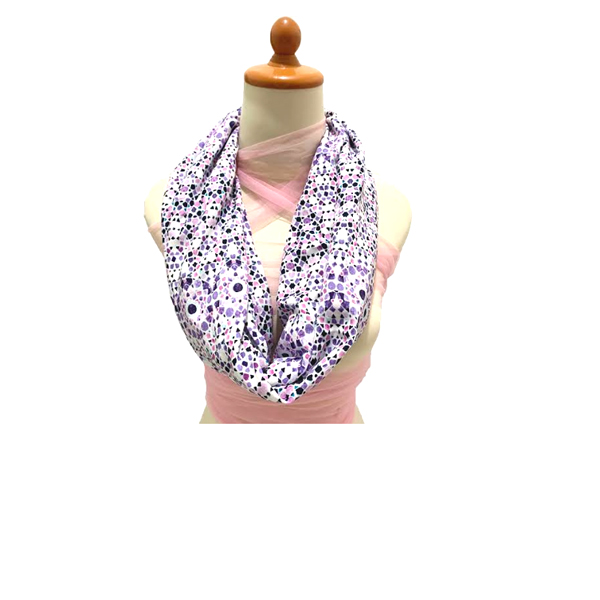 Pink Petals Infinity Nursing Scarf - Purple Lorna