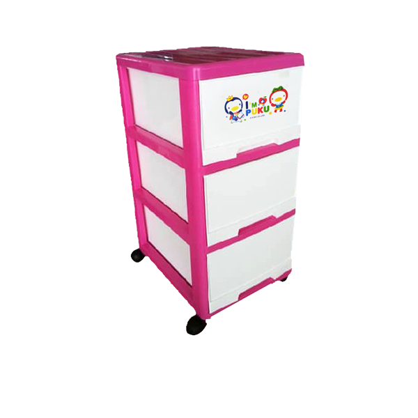 Puku Mobile Cabinet TPK PKD-3R - Pink