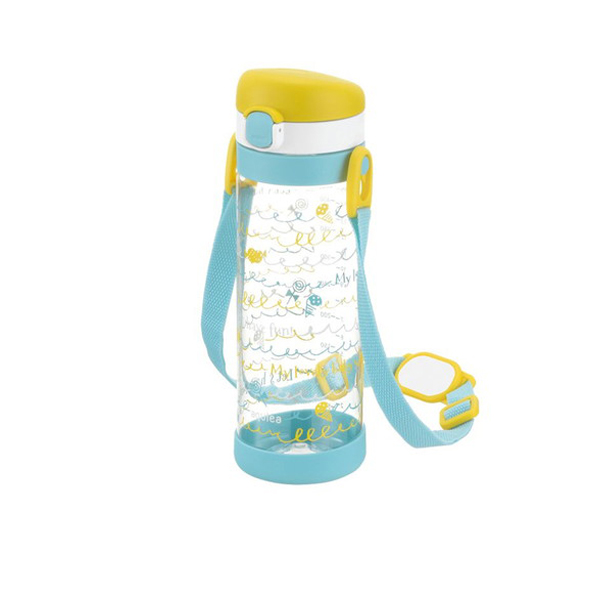 Richell Aqulea Clear Drinking Bottle Mug 450ml - Yellow