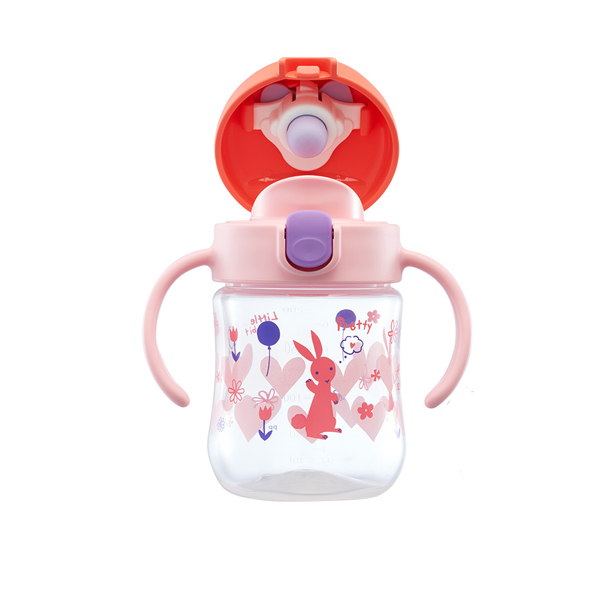 Richell TLI Clear Drinking Bottle Mug 200ml - Pink