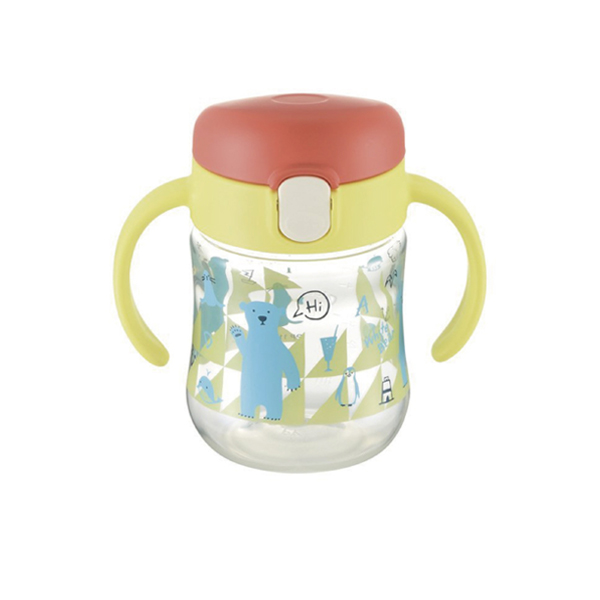 Richell TLI Clear Drinking Bottle Mug 200ml - Yellow