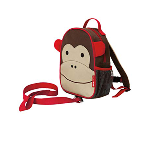 Skiphop Zoo-let Mini Backpack With Rein - Monkey