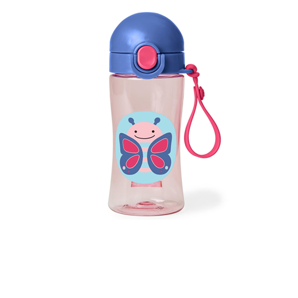 Skiphop Zoo Lock Top Sport Bottle - Butterfly