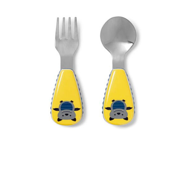 Skiphop Zootensils Fork & Spoon - Bat