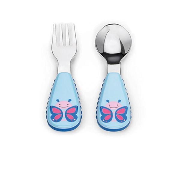 Skiphop Zootensils Fork & Spoon - Butterfly