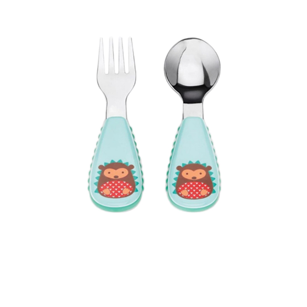 Skiphop Zootensils Fork & Spoon - Hedgehog