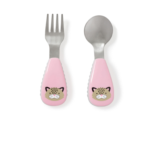 Skiphop Zootensils Fork & Spoon - Leopard