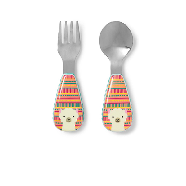 Skiphop Zootensils Fork & Spoon - Llama