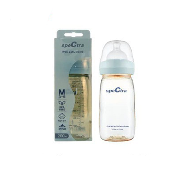 Spectra PPSU Baby Bottle Wide Neck 260ml (M)