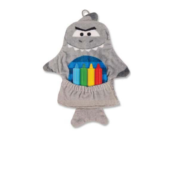 Stephen Joseph Bath Mitt & Bath Crayons - Shark (S15)