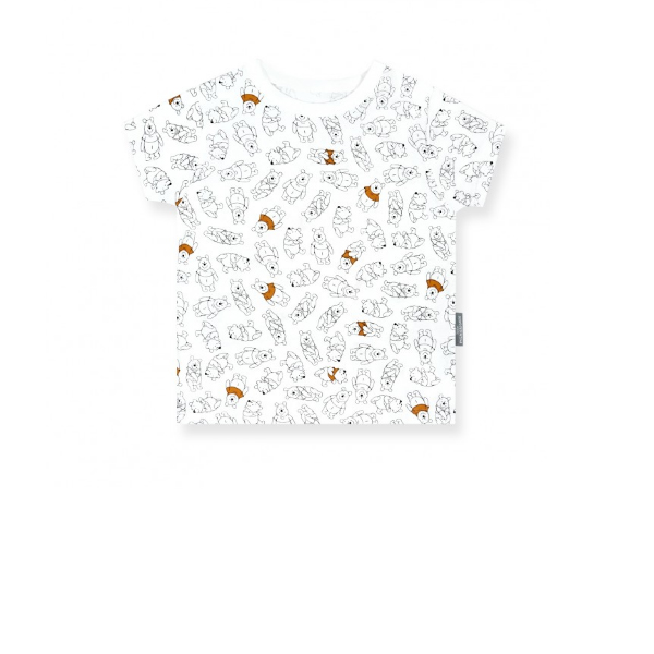 Little Palmerhaus Printed Tee 5years - Strike A Pose Pooh Mustard