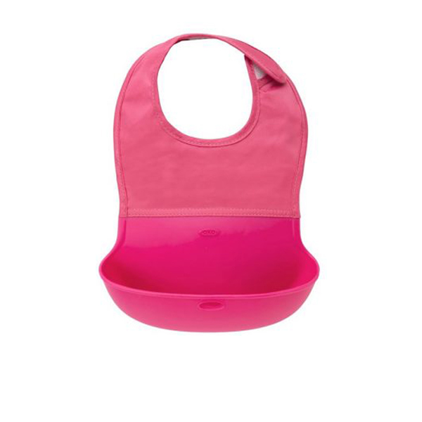 OXO Tot Roll Up Bib - Pink