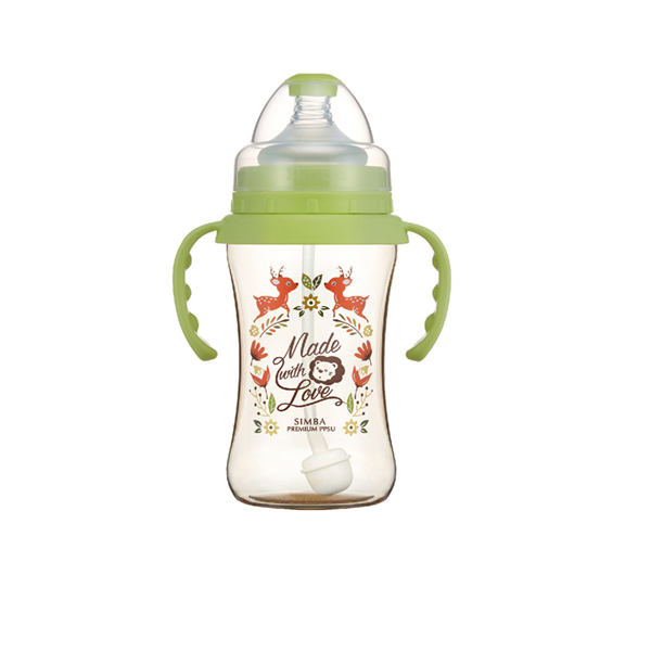 Simba Dorothy Wonderland PPSU Wide Feeding Bottle 270ml With Handle - Green