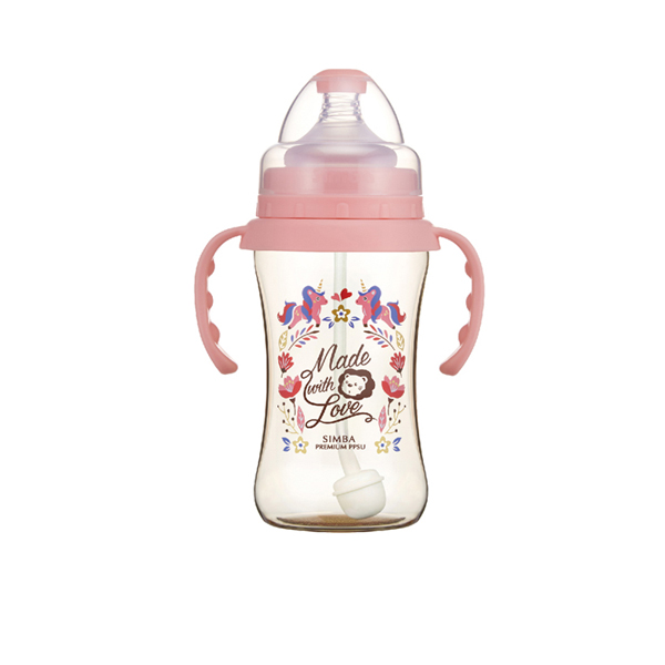 Simba Dorothy Wonderland PPSU Wide Feeding Bottle 270ml With Handle - Pink