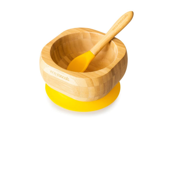 Ecorascals Bamboo Baby Bowl - Yellow