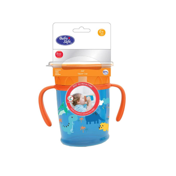 Baby Safe 360 Sipper Cup With Handle 270ml - Blue